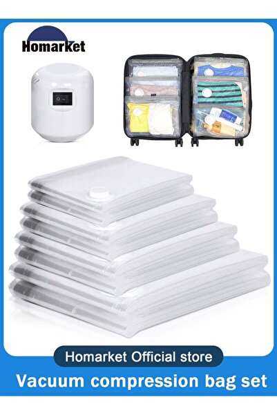 Generic Premium Vacuum Storage Bags with Electric Pump 8-Piece (2 Jumbo, 2 La...