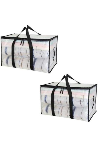Generic Large Moving Bags, 2 Pack Heavy Duty Moving Storage Tote Bags, Foldab...