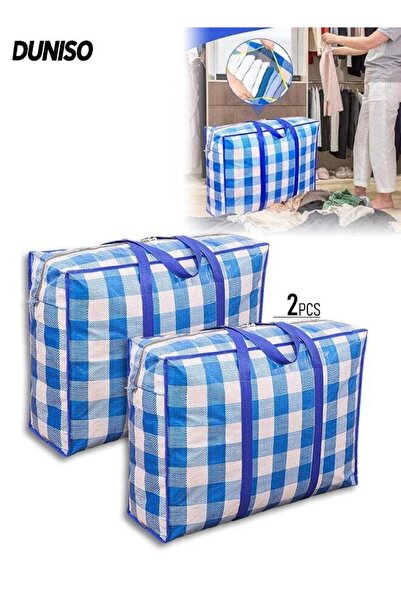 Generic 2 Pack Large Moving Bag with Handle and Zippers,Waterproof Strong Lau...