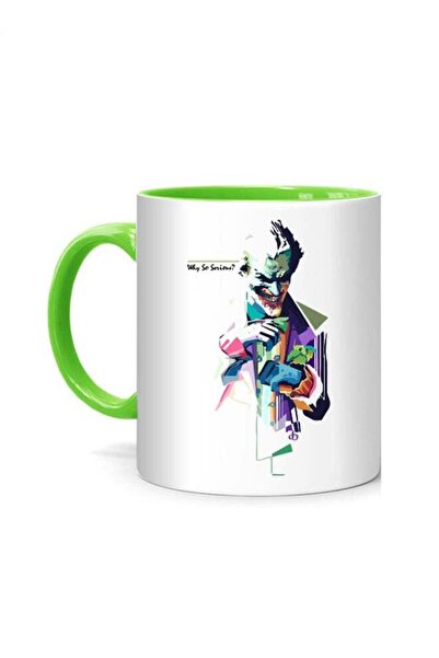 Generic Why So Serious Joker Printed Mug White/Green