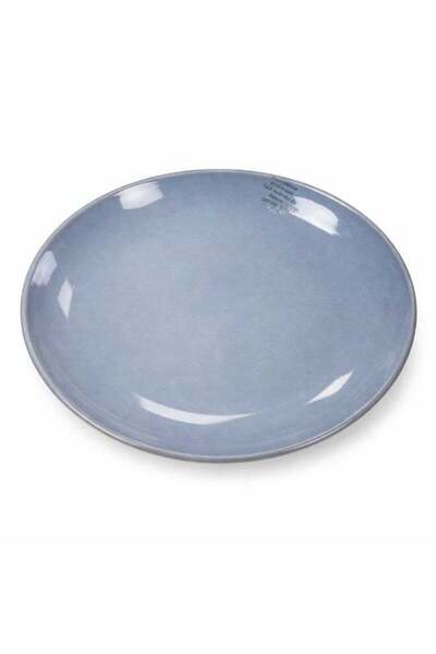 Generic Blue Ceramic Dinner Plate – Round Glossy Serving Plate for Pasta, Sal...