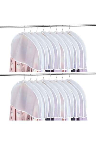 Generic 24 Pieces Shoulder Covers for Hanging Clothes 24 x 12 x 2 Inches Plas...