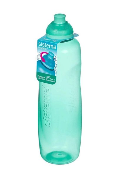Generic Sistema 600ML Helix Squeeze Water Bottle, BPA Free Leak-Proof Reusabl...