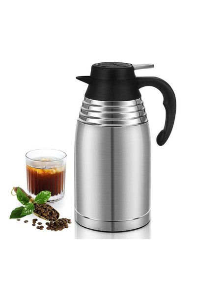 Generic 68oz Thermal Coffee Carafe, 12 Hours Hot Beverage Dispenser, Stainles...