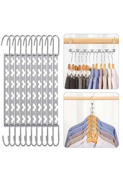 Generic Metal Wonder Hanger, 6 Pcs Multifunctional Space Saving Hangers Heavy...