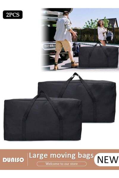 Generic 2Packs Large Moving Bags, Foldable Storage Tote with Double Zippers, ...