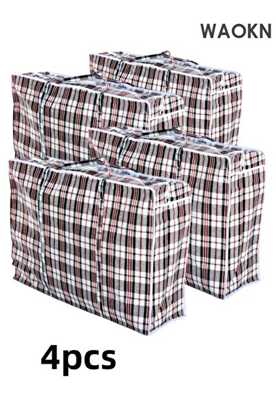 Generic Pack of 4 Strong Storage Laundry Bags – Big Moving/Shopping Bags with...