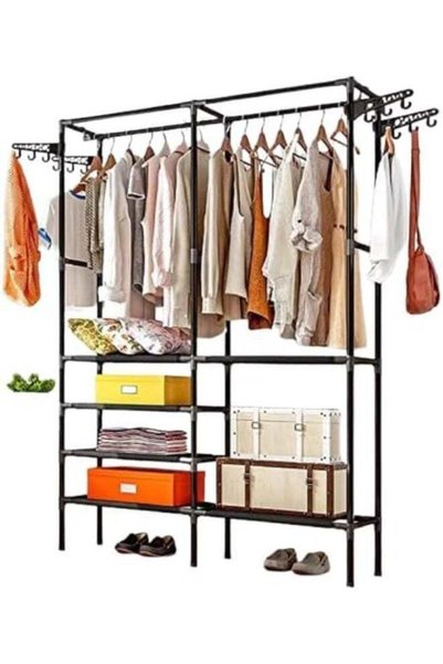Generic Clothes Hanger Coat Rack Floor Hanger Wardrobe Closet Storage Clothin...
