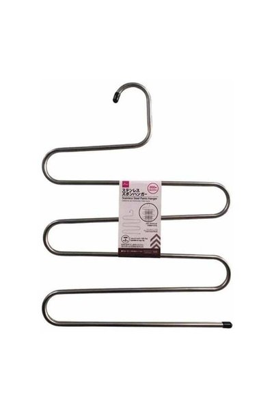 Generic Stainless Steel Pants Hanger with Non-Slip Clips | Skirt & Trousers O...