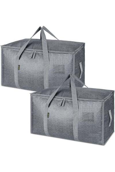 Generic Large Moving Bags,2 Pack Heavy Duty Foldable Packing bag/Tote with Zi...