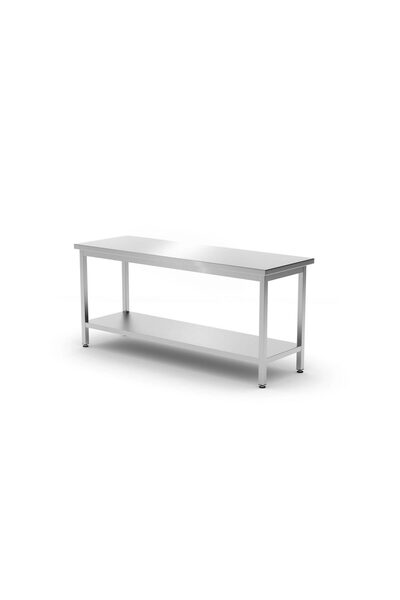 HENDI Masă de lucru groasă cu raft, 600 mm adâncime, Kitchen Line, 1800 x 600...