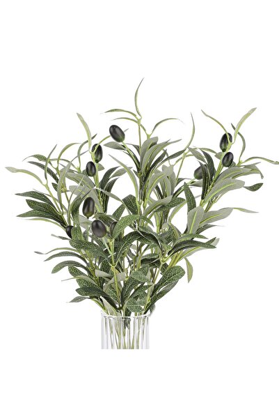 Generic Brand Set de 5 ramuri artificiale de măslin, 27,9 cm, pentru vaze, pl...