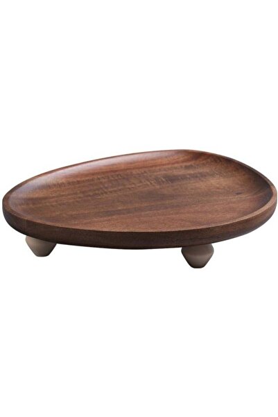 Generic Wooden Tray, Chinese Style Wooden Tall Plate, Irregular Fruit Plate, ...