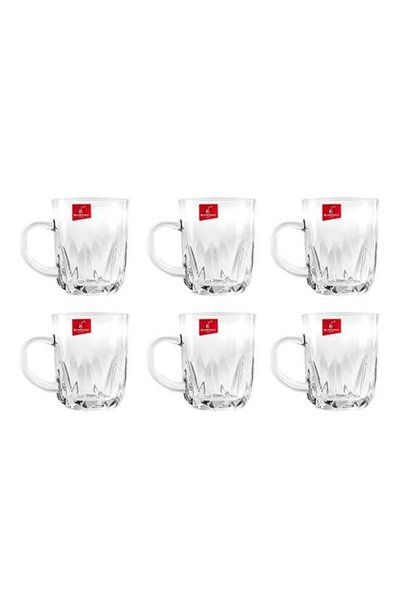 Generic 6-Piece Mug Set Clear 230ml