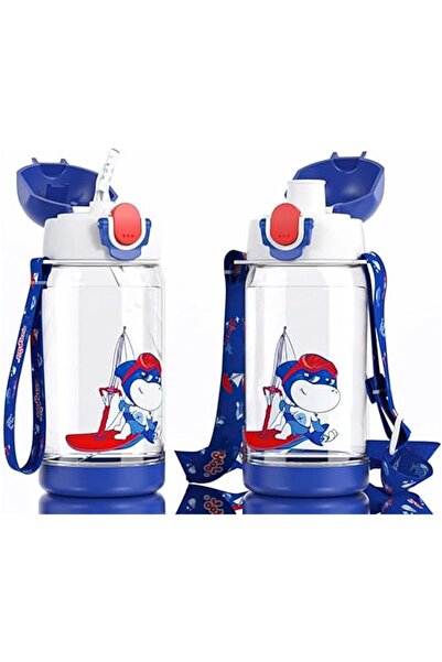 Generic Kids Water Bottle with Straw, BPA Free, Flip Nozzle, 500ml Drinking B...