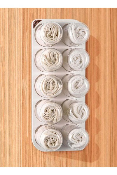 Generic 10-Cell Wall Mounted Sock Organizer, Clear Divided Underwear Storage ...