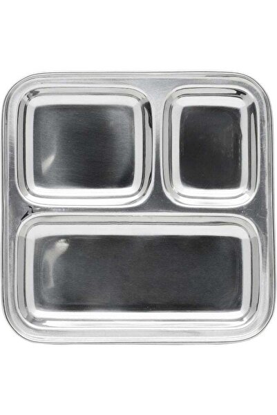 Generic RAJ PAV BHAJI SQUARE TRAY, 3 COMPARTMENT TRAY, RPBT01, THALI, COMPART...