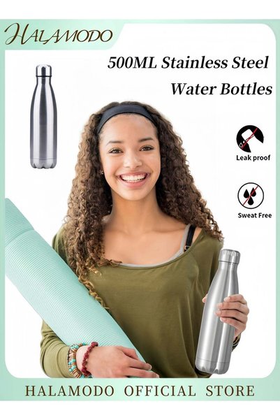 Generic 500ML Stainless Steel Water Bottles Vacuum Cola Shape Bottle Reusable...