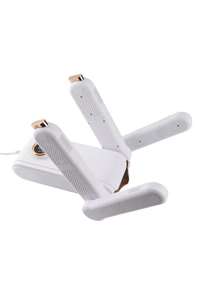 Generic Brand Uscător de pantofi pliabil cu temporizator, design cu 4 brațe
