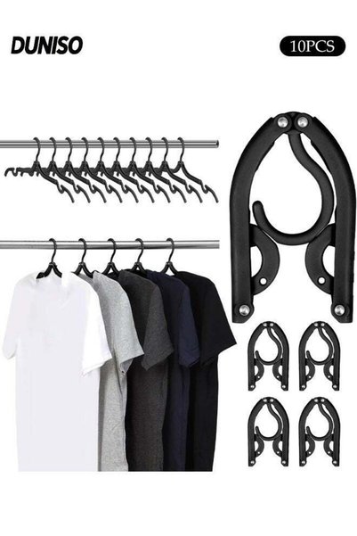 Generic 10 PCS Travel Hangers,Foldable Travel Hanger,Portable Travel Hangers,...