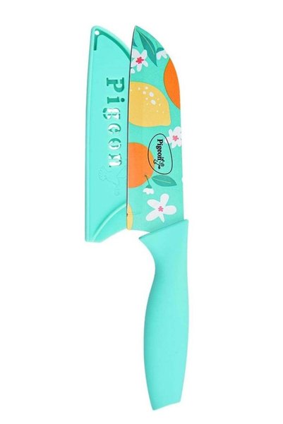 Generic Pigeon Edge Flora Kitchen Knife 5 Inch | Stainless Steel | Blue Handle