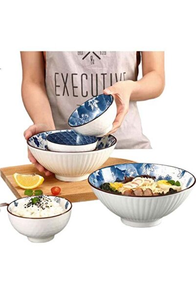 Generic Maxcook Ceramic Bowl Style 4.5-Inch Ceramic Soup And Rice Bowl Set, 4...