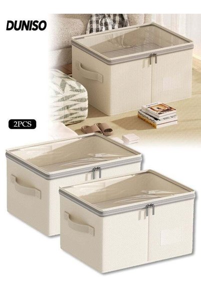 Generic 2 PCS Wardrobe Storage Organiser,Drawer Organizer with Lid and Zip,Fo...