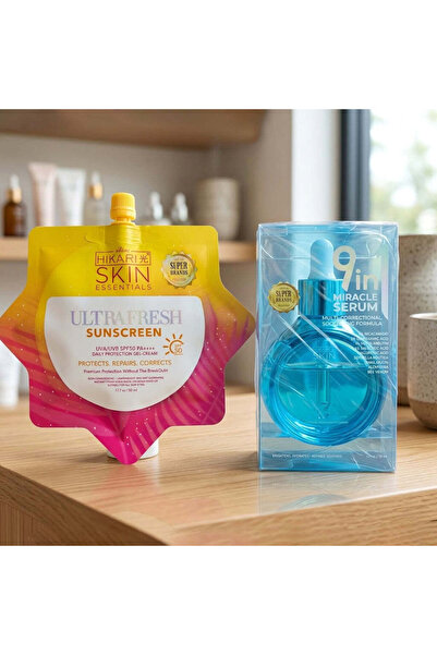 Hikari (سيروم معجزة 9 في 1 + واقي شمس ألترا فريش SPF50 PA++++) - (مجموعة)