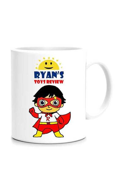 Generic Ryan Toy Review Fan Mug White/Red/Yellow 10cm