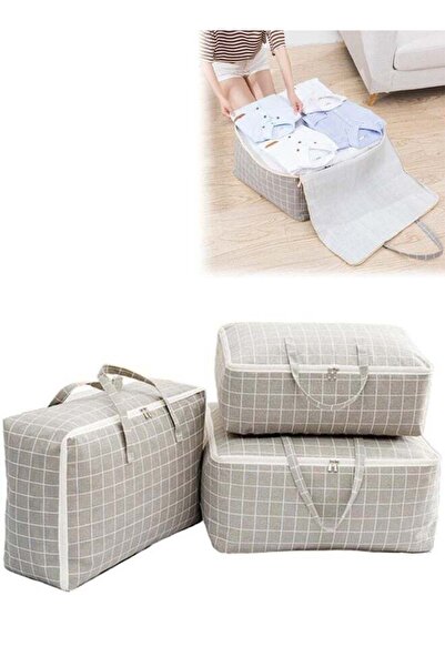 Generic 3PCS Moving Storage Bag with Zipper,Strong Storage Laundry Bags Extra...