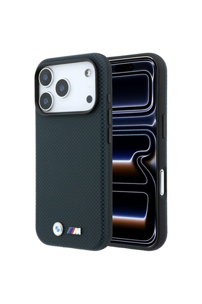 BMW Husă MagSafe M Quadrille Kevlar cu Logo Metalic pentru iPhone 18 Pro / 17...