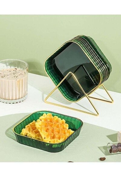 Generic 8 Pack Plastic Plates Dessert Plates With Rack