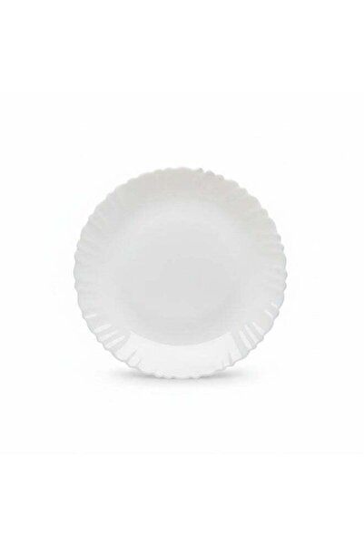 Generic Opalware Glass Dinner Plate 27cm | Scalloped Edge | Microwave & Dishw...