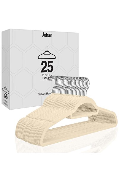 Generic Non-Slip Velvet Hangers 25 Pack, Space Saving Clothes Hanger Set with...