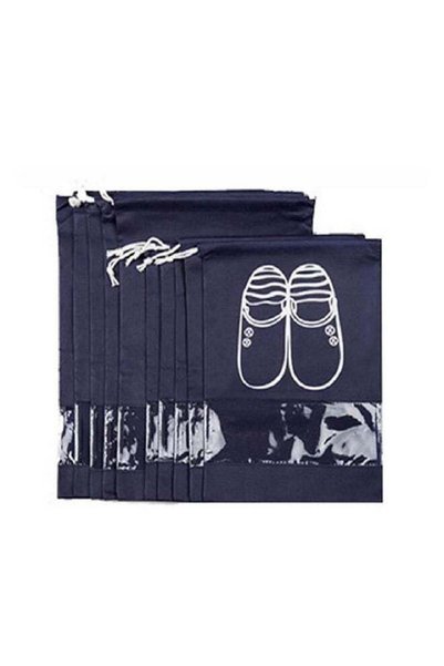 Generic 10-Pcs Navy Blue Portable Travel Shoe Bags Storage Organizer Bag For ...