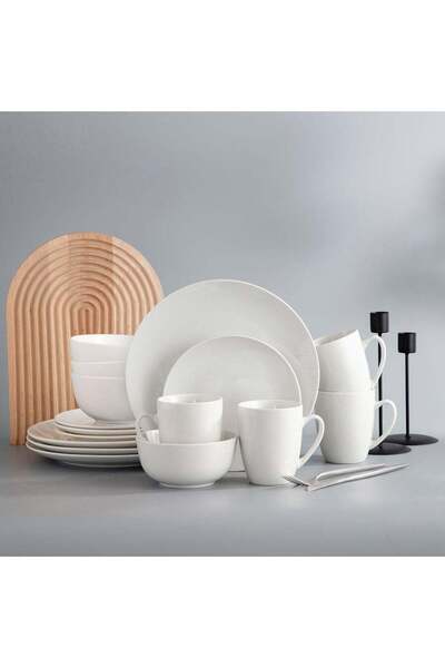 Generic 16 Piece Porcelain Dinnerware Set for 4, Kitchen Plates,Bowls And Mug...