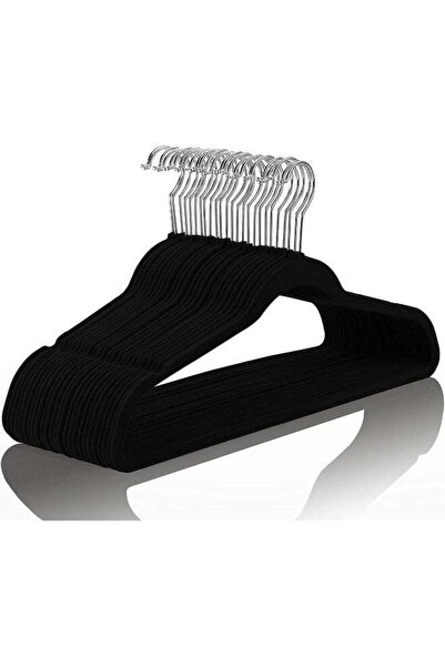 Generic Red Dot Gift® 10-Pack 45cm Black Non-Slip Velvet Hangers - Slim Space...