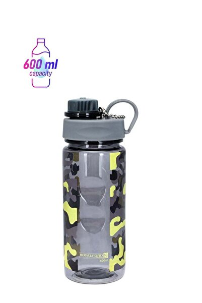 Generic Royalford 600 ml Water Bottle | 27.7 x 11.7 x 8.4 cm, Button Lock Lid...