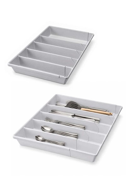 Generic Cutlery Organizer Tray Plastic Organizer, Expandable Adjustable Cutle...