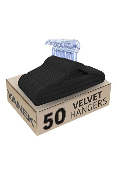 Generic YANEK Non-Slip Velvet Hangers Pack of 50, Ultra Thin Space Saving Clo...