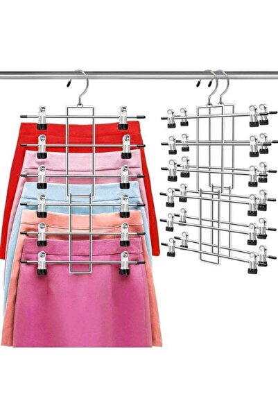 Generic Hangers,Pants Hangers,Clothes Hangers - 6 Tiers Skirt Hangers with 36...
