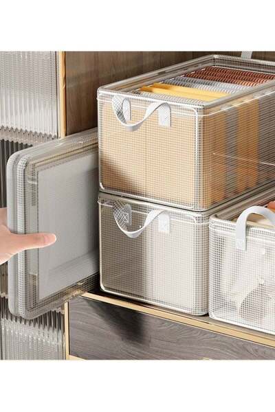 Generic Storage Box Storage Bins 3 Packs Clothes Storage Box with Handle Coll...