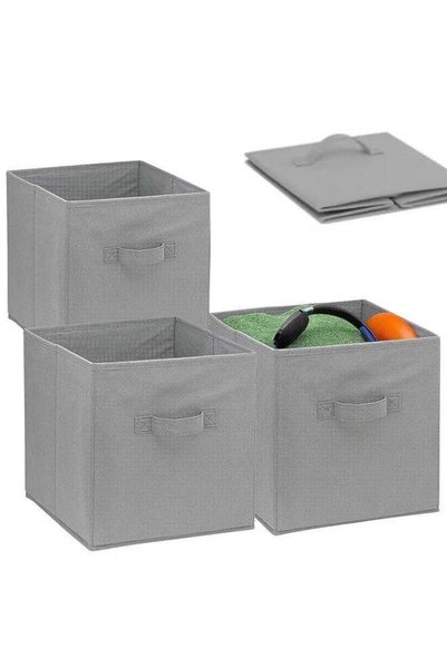 Generic 4PCS Storage Cubes Collapsible Storage Boxes with Handles Fabric Fold...