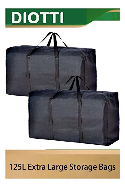 Generic 2-Pack 125L Extra Large Storage Bags with Durable Zippers & Handles, ...