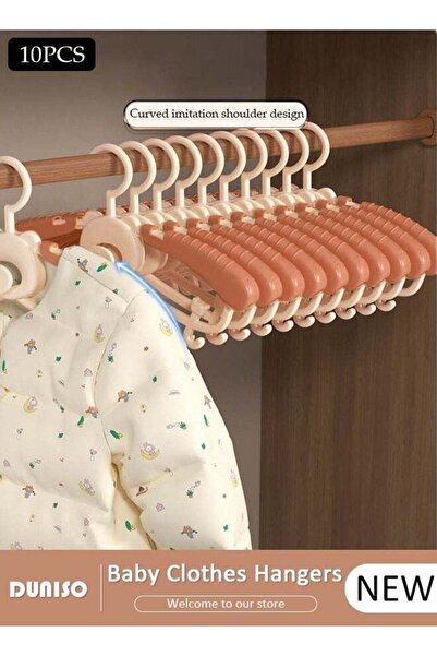 Generic 10 Pcs Baby Hangers, Extendable Baby Closet Hanger with Removable Cli...