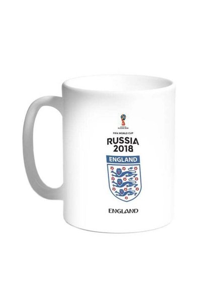 Generic England Team Logo (2018) Printed Coffee Mug White/Blue