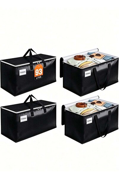 Generic 4PCS Heavy Duty Packing Bags,93L Extra Large Moving Bags with Zipper,...