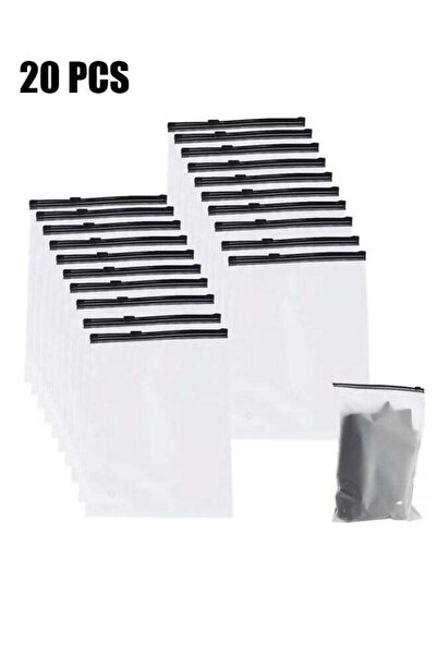 Generic 20 Pcs Reusable Ziplock Bags, 40 x 30cm Travel Clothes Storage Bag, C...