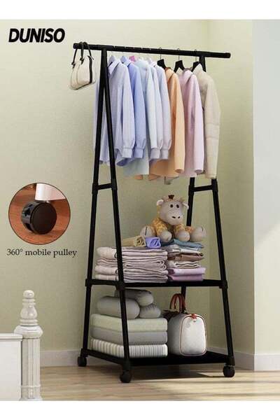 Generic Freestanding Coat Rack with Hooks and Storage Shelf ,Multipurpose Clo...
