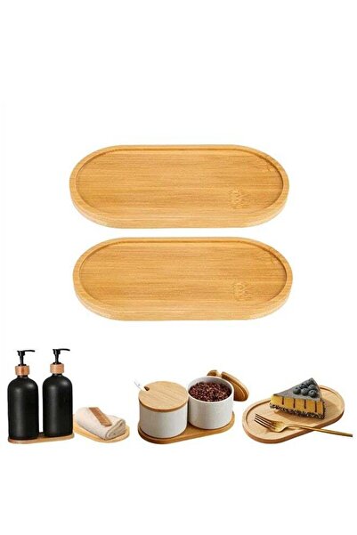 Generic 2PCS Bamboo Bathroom Trays - Suitable for The Bathroom,Kitchen,Breakf...